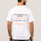 Ik heb een geliefde met RSD/CRPS T-shirt (Achterkant)