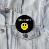 Ik heb een geprezen grappige boredom Emoji Ronde Button 7,6 Cm (In situ)
