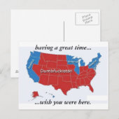 Ik heb een geweldige tijd... briefkaart (Voorkant / Achterkant)