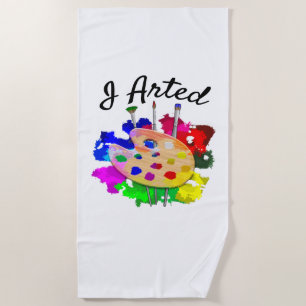 Ik heb een grappige, artistieke handdoek gemaakt