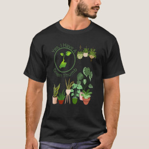 Ik heb een groene duim met klevende Planten. T-shirt