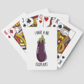 Ik heb een grote Eggplant - Funny Rude Eggplant Pokerkaarten (Achterkant)