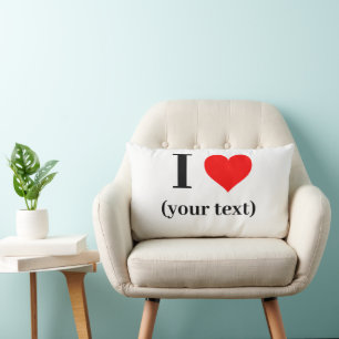 IK HEB EEN HART! Lumbaalkussen 13" x 21" polyester Kussen