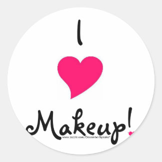 Ik heb een hartmake-up. ronde sticker