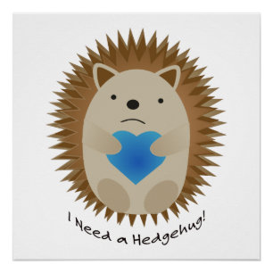 Ik heb een Hedgehug-egel nodig Perfect Poster
