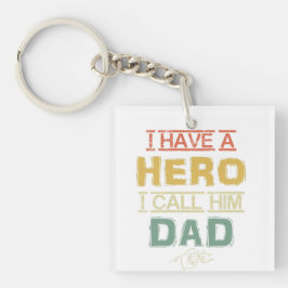 Ik heb een held die ik papa noem - cadeau voor Vad Sleutelhanger