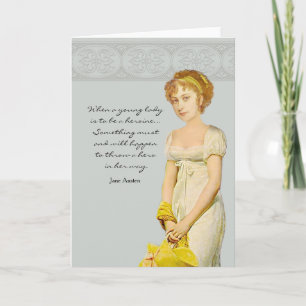 Ik heb een Hero nodig.  Jane Austen Note Card Kaart