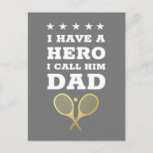 Ik heb een Hero papa - Tennis vader Vaderdag Briefkaart (Voorkant)