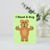 Ik heb een hug nodig briefkaart (Staand voorkant)