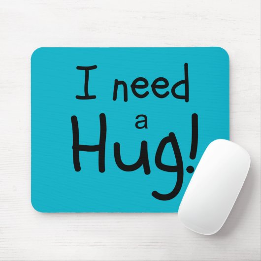 Ik heb een Hug nodig.  Minimale art Muismat (Met muis)