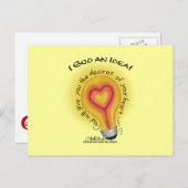 Ik heb een idee voor een gloeilamp briefkaart (Voorkant / Achterkant)