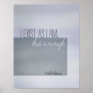 Ik heb een inspirerend citaat poster Whitman.