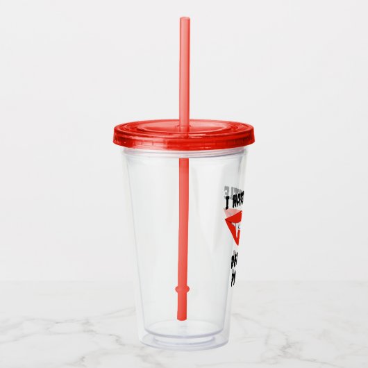 Ik heb een klein Drink probleem met vampiertanden Acryl Drinkbeker (Rechts)