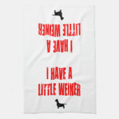 Ik heb een kleine Weiner grap Theedoek (Verticaal)