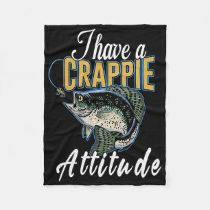 Ik Heb Een Krappie Attitude Vissen  Fleece Deken