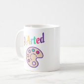 Ik heb een kunstleraar schilder gemaakt. koffiemok (Voorkant links)