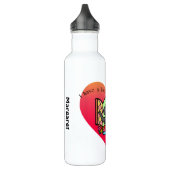 Ik heb een lab in mijn hart (zwart lab) waterfles  (Links)