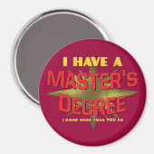 Ik heb een mastergraad. magneet (Voorkant / Achterkant)