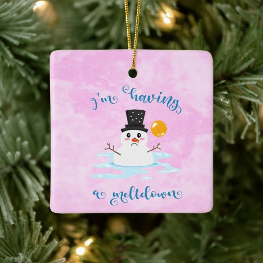 "Ik heb een meltdown" Grappig kerst ornament (Boom)