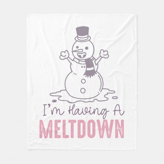 Ik heb een Meltdown - Grappig Snowman Design Fleece Deken (Voorkant)