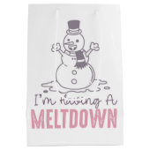 Ik heb een Meltdown - Grappig Snowman Design Medium Cadeauzakje (Achterkant)