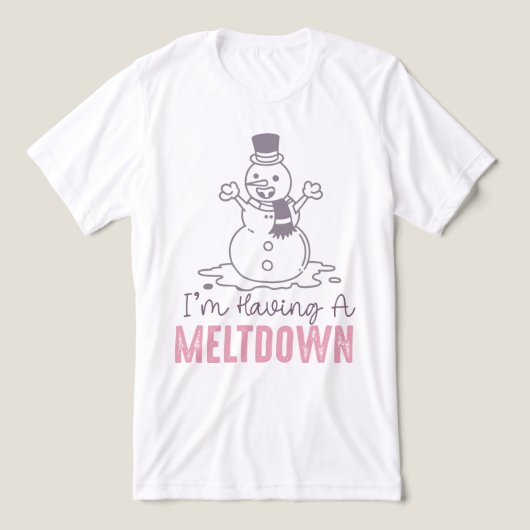 Ik heb een Meltdown - Grappig Snowman Design Tri-Blend Shirt (Design voorkant)