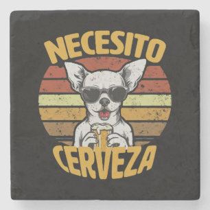 IK HEB EEN MOOI CHIHUAHUA-BIER NODIG STENEN ONDERZETTER