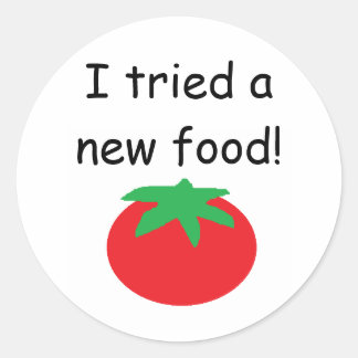 "Ik heb een nieuw eten geprobeerd!" Stickers