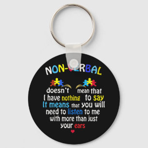 Ik heb een non-verbaal autisme-bewustzijn.. een pu sleutelhanger