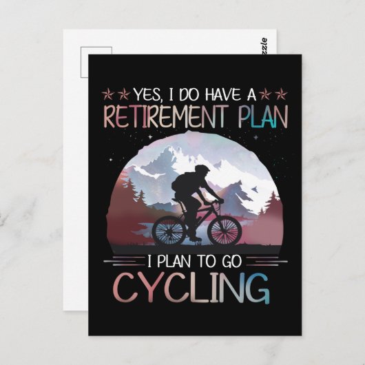 Ik heb een pensioenplan dat ik van plan ben te gaa briefkaart (Voorkant / Achterkant)