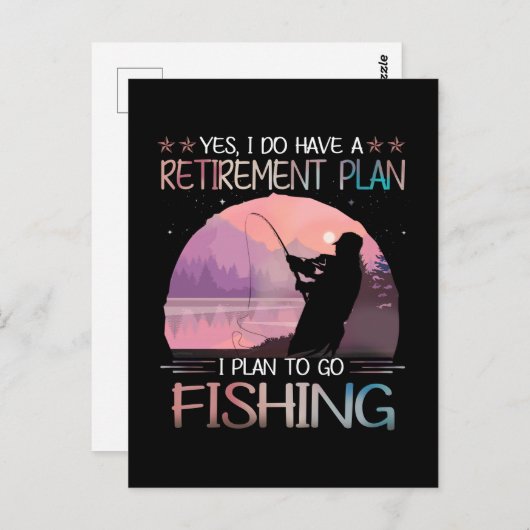Ik heb een pensioenplan dat ik van plan ben te gaa briefkaart (Voorkant / Achterkant)