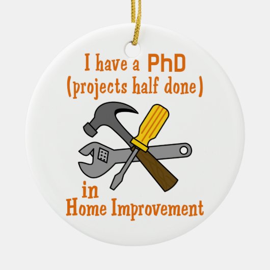 Ik heb een PHD Keramisch Ornament (Voorkant)