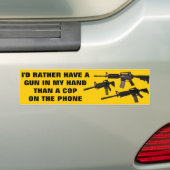 IK HEB EEN PISTOOL BUMPERSTICKER. BUMPERSTICKER (Op auto)