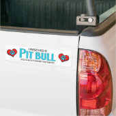 Ik heb een Pit Bull (Vrouw Dog) gered Bumpersticker (Op Truck)