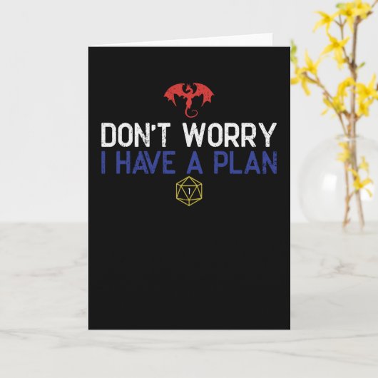 Ik heb een plan Funny RPG Kaart (Gele Bloem)