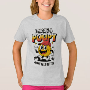 Ik heb een poepy T-shirt gemaakt - Grappig Retro C