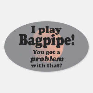 Ik heb een probleem met die Bagpipe Oval Sticker