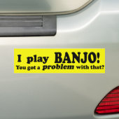 Ik heb een probleem met die Banjo. Bumpersticker (Op auto)