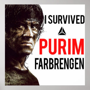 Ik heb een Purim Farplattegrond overleefd Poster