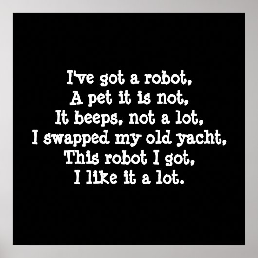 Ik heb een Robot. Poëzie. Poster (Voorkant)