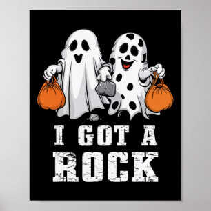 Ik heb een Rock Ghost Halloween Spooky Trick Treat Poster