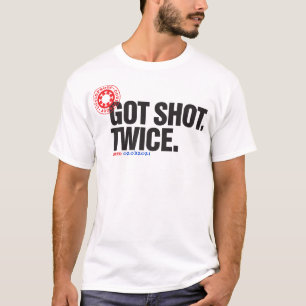 Ik heb een schotel. Twee keer. gevaccineerd vaccin T-shirt
