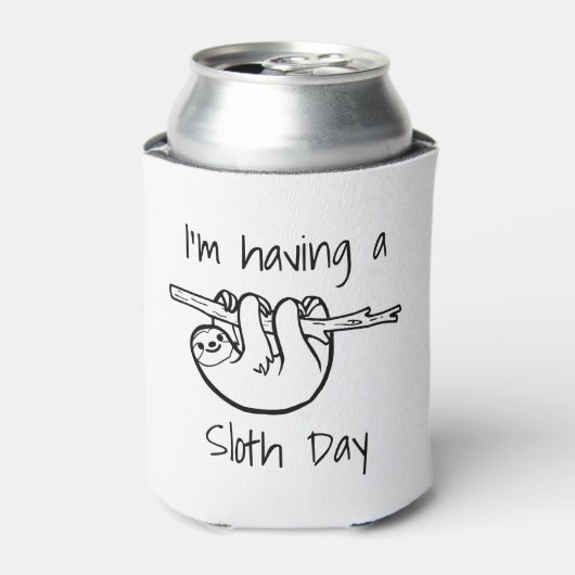 Ik heb een Sloth Day Blikjeskoeler (Blikje Voorkant)