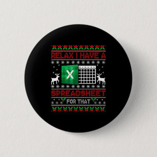 Ik Heb Een Spreadsheet Voor Die Kerst Versuggerde  Ronde Button 5,7 Cm