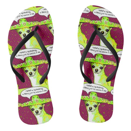 Ik heb een Squeaktoy vermoord in Reno Chihuahua Te Teenslippers (Voetbed)
