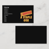 IK HEB EEN STAPEL PISTOOL OVERLEVEN VISITEKAARTJE (Voorkant / Achterkant)