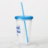 Ik heb een Tour Bus Ride blauwe acryl tuimelaar ov Acryl Drinkbeker (Links)