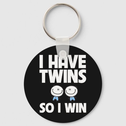 Ik heb een tweeling zodat ik Funny Twin mam Sleutelhanger (Voorkant)