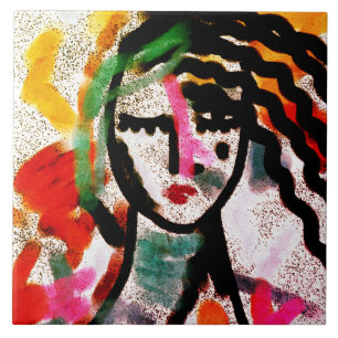 Ik heb een Vaca Originele Abstracte Kunst nodig Tegeltje