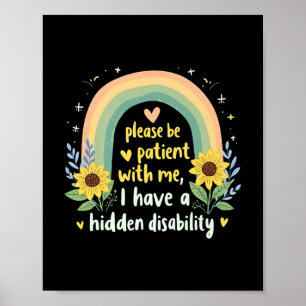 Ik heb een verborgen handicap grafische T-shirts M Poster